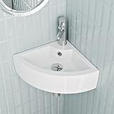 Home Supplies Wall Mounted Ceramic Bathroom Basin 13.5x43.5x32 White view 8