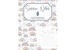 Session Notes Notebook: for Therapists, Counselors, Coaches, and Social Workers, Customized Log Book to Record Client Problems, Progress, Plans for Psychotherapists | Rainbow Cover Design.