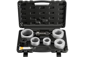VEVOR Exhaust Pipe Expander Tool Kit, 1-5/8" to 4-1/4" Exhaust Pipe Stretcher, Muffler Pipes Spreader with 7 Heavy-Duty Colle