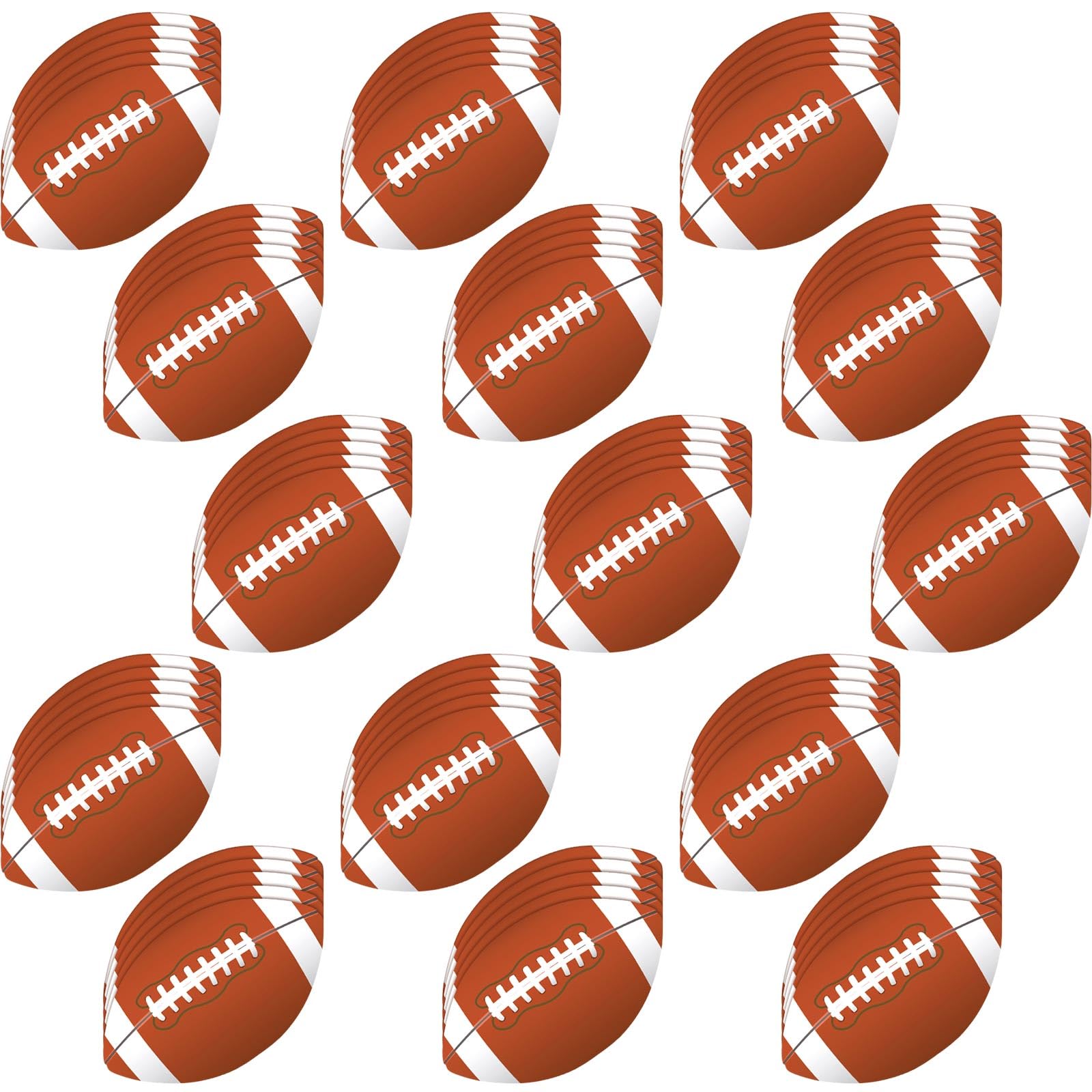 Photo 1 of Tenceur 80 Pcs Sports Party Cutout 5.91 Inch Sports Party Decorations Paper Ball Cut Outs with Glue Point Dots Bulletin Board Decorations(Football)