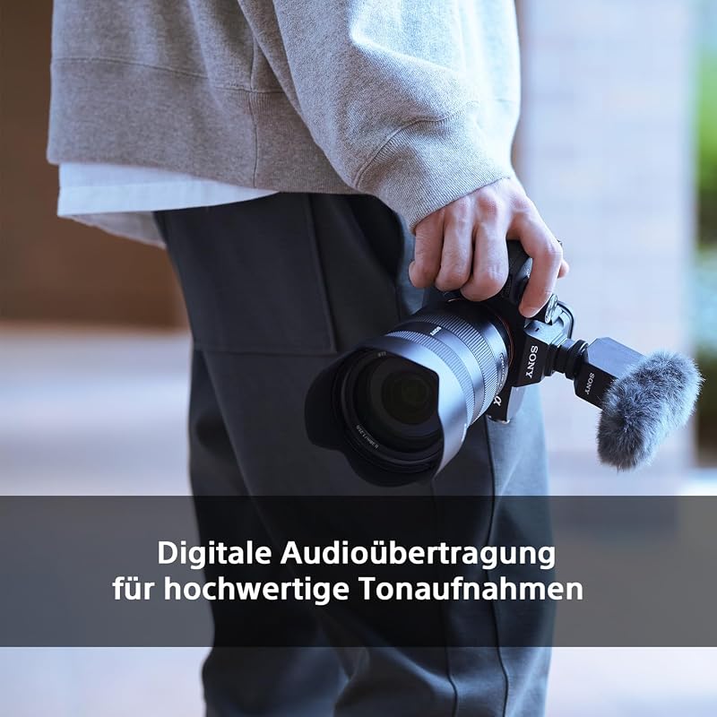ECM-B10, Kabelloses Shotgun Mikrofon, Rauschunterdrückung, einfache Bedienung, Ideal für Kameras, Interviews, Vlogs, Content Kreation, Streaming