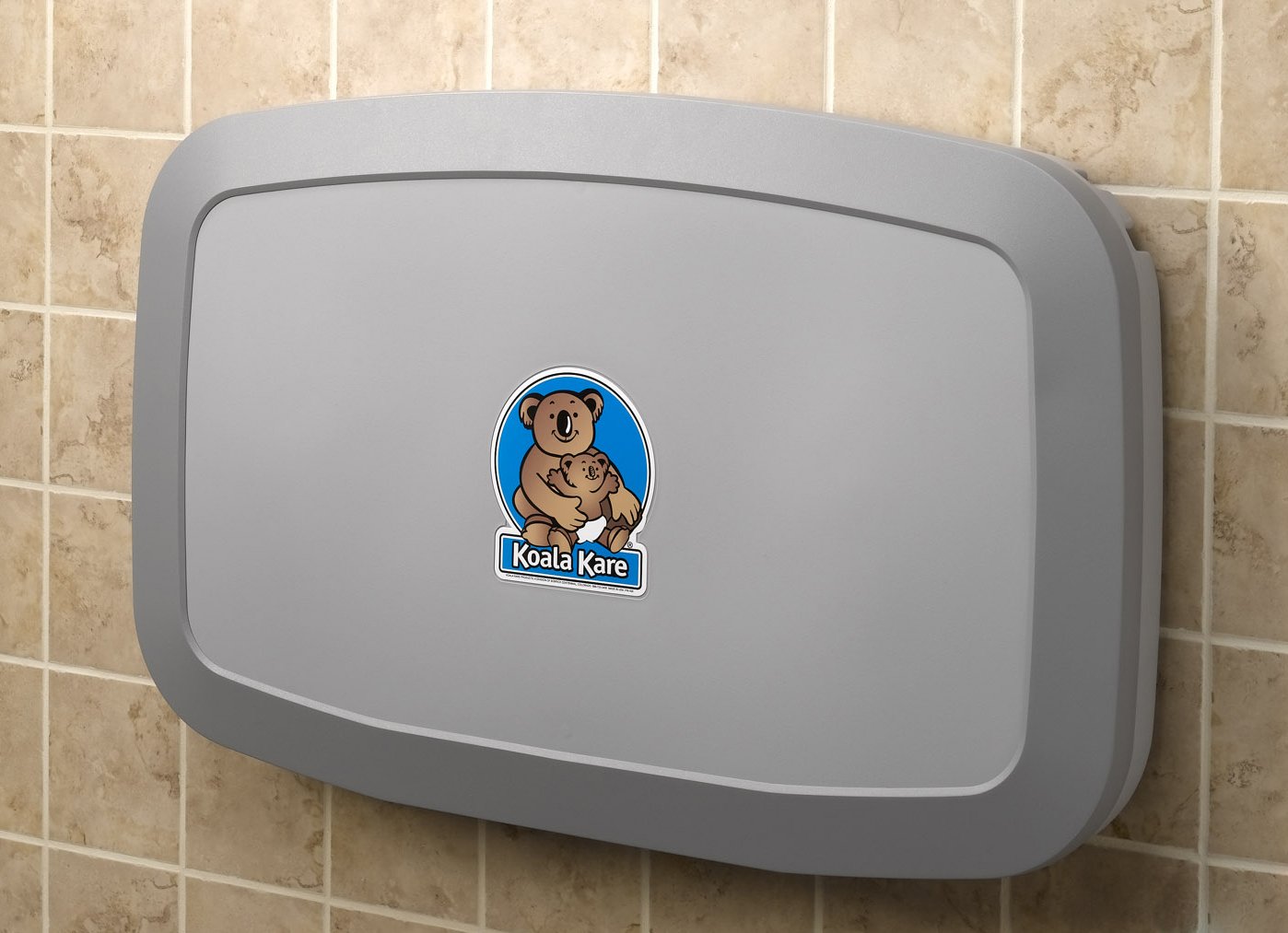 Koala Kare KB20001 Horizontal Wall Mounted Baby Changing Station, Grey