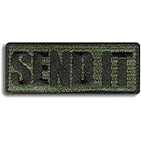 BASTION Morale Patches (Send It, Choose Color) | 3D Embroidered Patches with Hook & Loop Fastener Backing | Well-Made Clean S