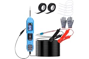 Aottykro Multifunctional Car Circuit Tester,Digital Display Short Circuit Finder,6-24V AC/DC Car Power Tester, Component Activation Electrical Tester for Trailer Lights Testing/Continuity Testing