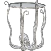 Powell Olivia Silver Octopus Accent Table with Glass Top