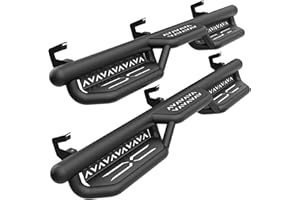 YZONA Running Boards Compatible for 2019-2026 Chevy Silverado & GMC Sierra 1500, 2020-2026 Chevrolet Silverado/GMC Sierra 2500 HD 3500 HD Double Cab/Extended Cab, Two Stairs Design Side Step Nerf Bar