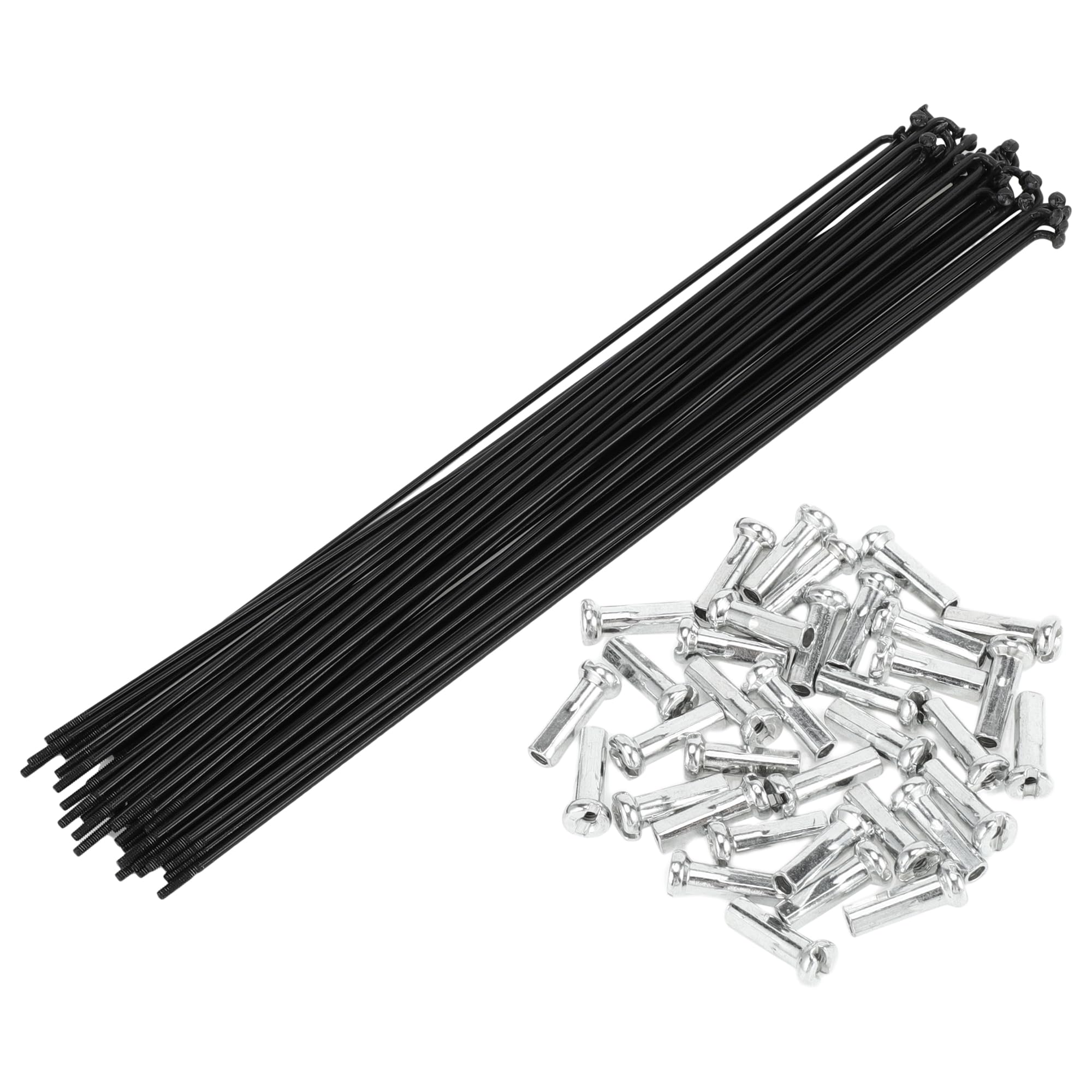 Photo 1 of Motoforti Universal Bicycle Spokes Bike Wheel Spokes 14G 247mm Length Carbon Steel Black 1 Set