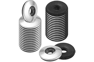 M METERXITY 100-Pack EPDM Bonded Sealing Rubber Washers, 304 Stainless Steel #8 x 1/2" OD Neoprene Rubber Washers Gasket for 