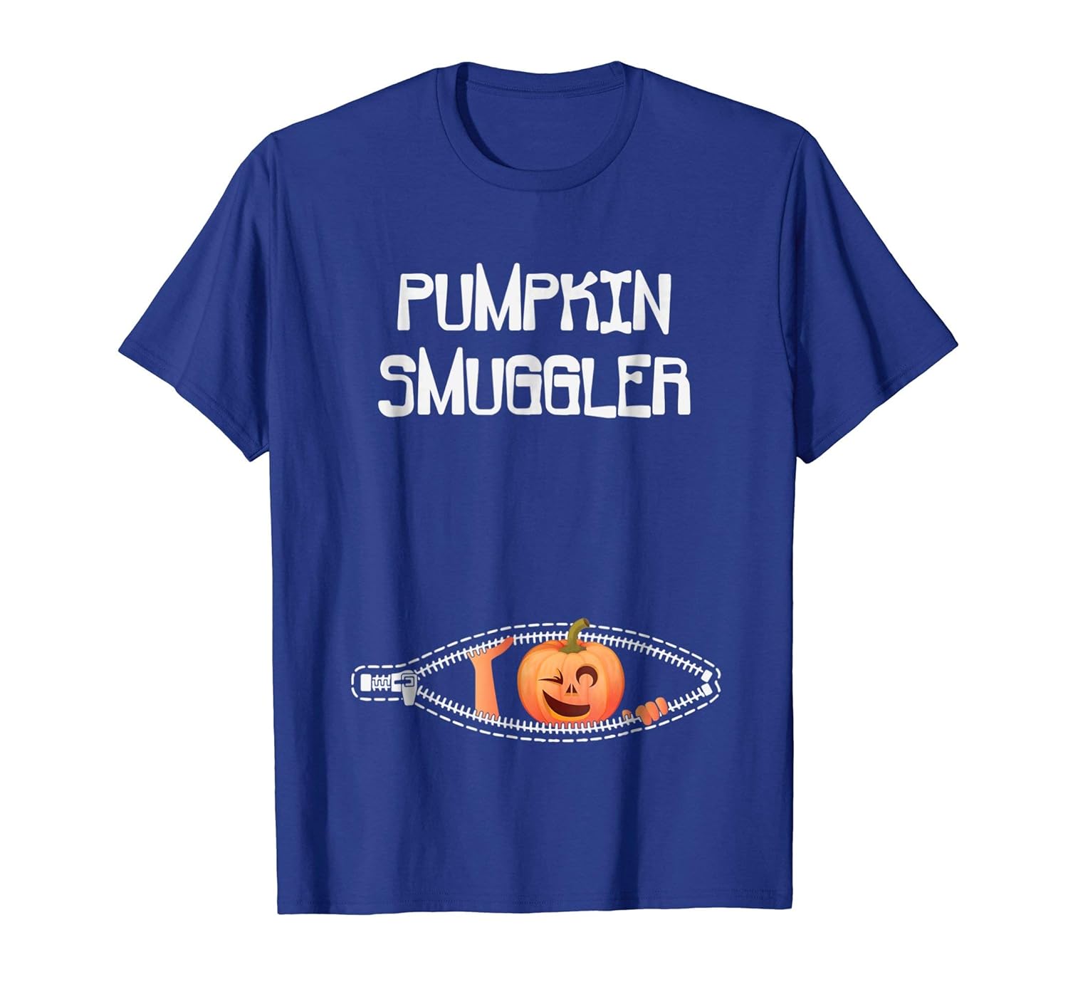 Pumpkin Smuggler Funny Halloween Pregnancy T Shirt-Rose