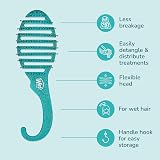 Wet Brush Shower Detangler Brush Green Glitter Intelliflex Unisex 1 Pc view 3