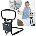 Sturdy Bed Rails for Elderly Adults Safety - Foldable & Adjustable Bed Rail - Supports up to 330lbs - Free Motion Light & Storage Bag - Fit King, Queen, Full, Twin - Bed Guard Rail for Seniors WELLORA