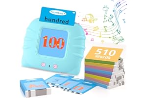 TOLOSO Toddler Talking Flash Cards with 510 Sight Words,ABC-123 Learning Toys for Ages 2-4,Autism Sensory Toys for Kids,Speech Therapy,Montessori Educational Toys Gifts for Age 1 2 3 4 5 Years Old Boys Girls