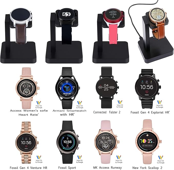 Balerion Replacement Watch Charger,Compatible with Fossil gen 5/4 Smartwatch Explorist/Venture HR,Charging Dock for Michael Kors Access Runway,Skagen ...