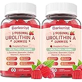 2 Pack Liposomal 3000mg Urolithin A Gummies Complex CoQ10, Resveratrol, L-Carnitine, Quercetin, Astaxanthin | 7-in-1 Mitochondrial Support Supplement for Cellular Support, Vitality & Wellness Aging