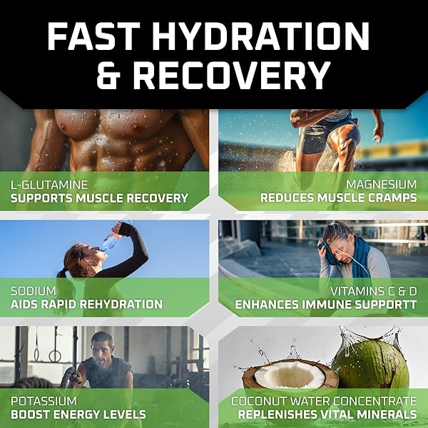 NEW AGE PERFORMANCE HYDRATION PACKETS, ELECTROLYTES POWDER, LIQUID ENHANCER FOR DEHYDRATION RELIEF, L-GLUTAMINE AMINO ACIDS FOR MUSCLE WORKOUT RECOVERY, SUGAR FREE & 0 CALORIE, 16 STICKS (LEMON LIME)