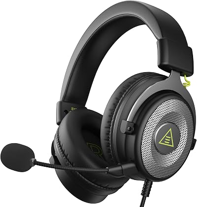 EKSA E900 Wired Gaming Headset 50mm Driver Detachable Mic 3D Audio Sliver