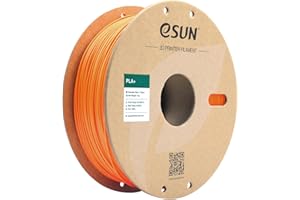 eSUN PLA+ Filament 1.75mm, 3D Printer Filament PLA Plus, Dimensional Accuracy +/- 0.03mm, 1KG Spool (2.2 LBS) 3D Printing Filament for 3D Printers, Orange