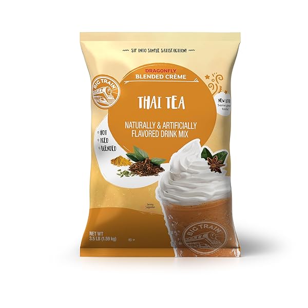 BIG TRAIN DRAGONFLY THAI TEA BLENDED CRÈME BEVERAGE MIX, 3.5 POUND (PACK OF 1)