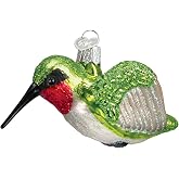 Old World Christmas Hummingbird Glass Blown Ornament for Christmas Tree, Handcrafted Holiday Decoration, Bird Watcher Collection