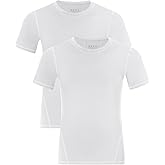 Poekuao Boys Compression Shirt Short Sleeve Youth Athletic Undershirt Kids Base Layer T-Shirt for Football Basketball