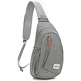 HALOVIE Anti Theft Crossbody Sling Bag RFID Travel Sling Backpack Lightweight Hiking Shoulder Chest Bag for Walking Work