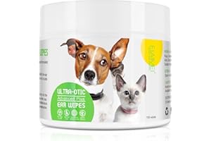 Cleaning Ear Care Wipes for Dogs & Cats | Dog Eye Tear Stain Wipes | Dirt and Wax Removal-Treats Staining（100 Wipes