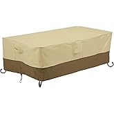 Classic Accessories Veranda Water-Resistant 56 Inch Rectangular Fire Pit Table Cover, Outdoor Table Cover