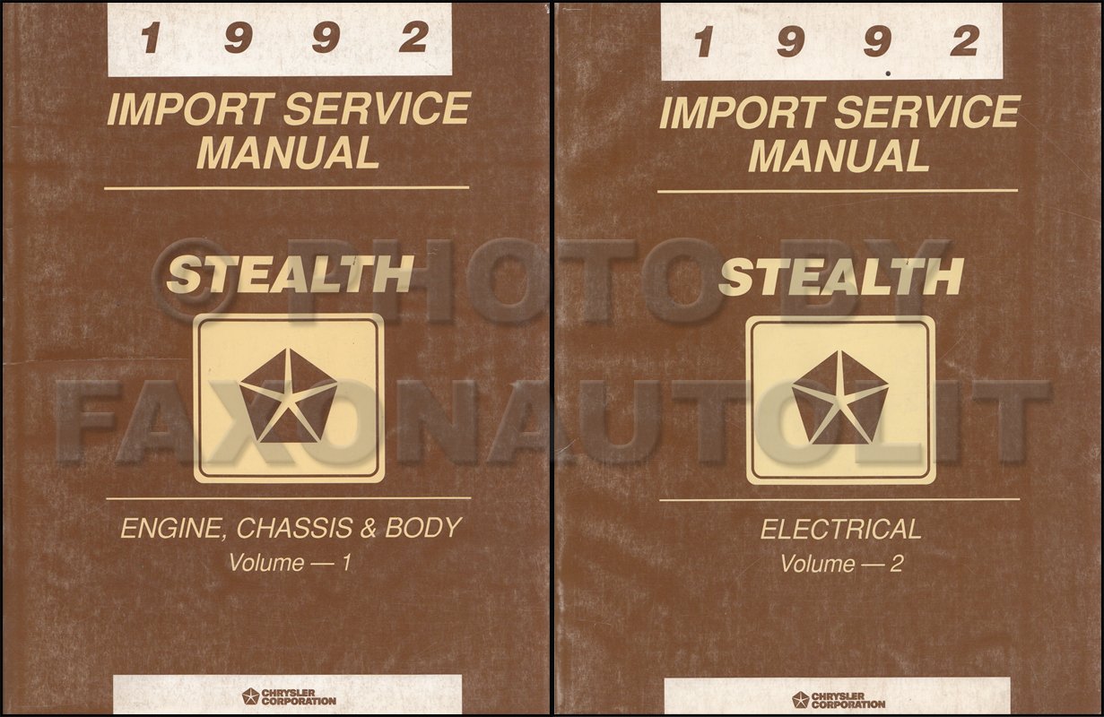 1992 Dodge Stealth Repair Shop Manual Original Set ES R/T and Turbo: Dodge:  Amazon.com: Books