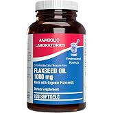 Cold Pressed Organic Flaxseed Oil 1000mg Softgels - Non GMO Organic Flax Seed Oil Rich in Naturally Occurring Omega 3 6 9 for Full Body Benefits - Fish Free Omega 3 Supplement (180 Softgels)