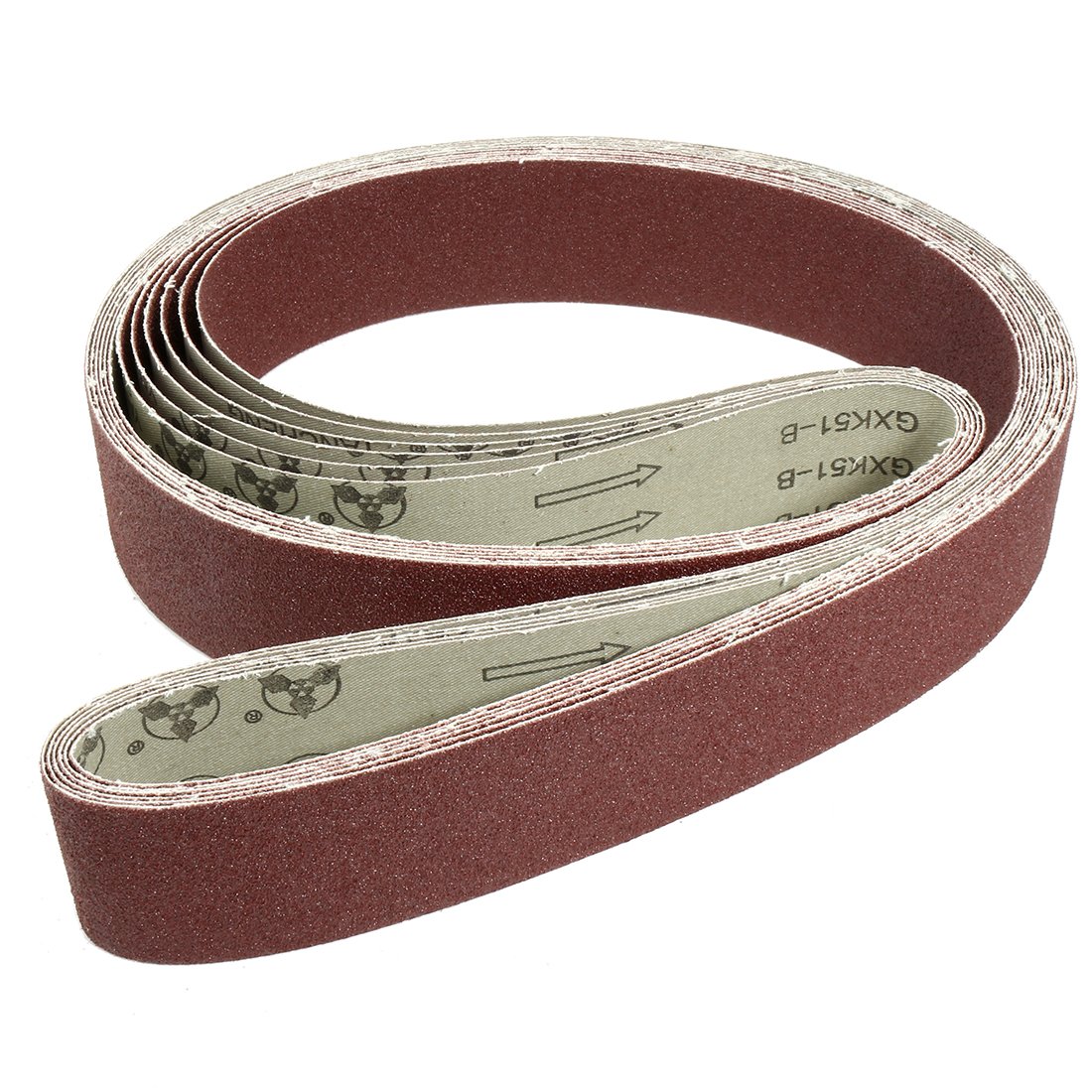 Sourcingmap 2-Inch x 72-Inch Aluminum Oxide Sanding Belt 80 Grits Sandpaper Lapped Joint for Belt Sander 6pcs