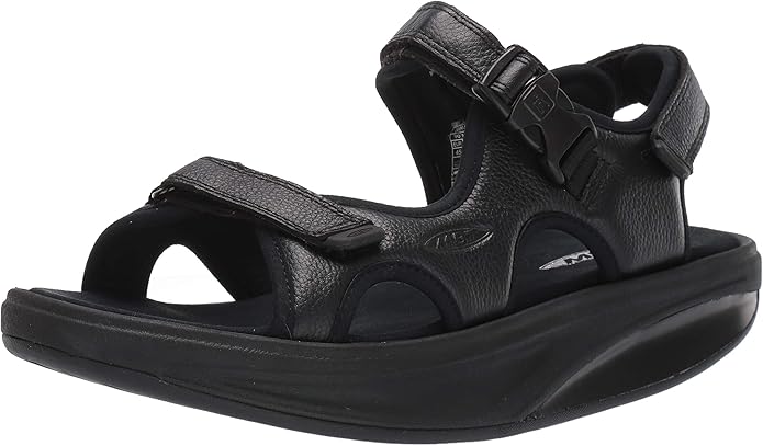 Amazon.com | MBT Men's Kisumu 3S Rocker Bottom Leather Sandals | Sandals