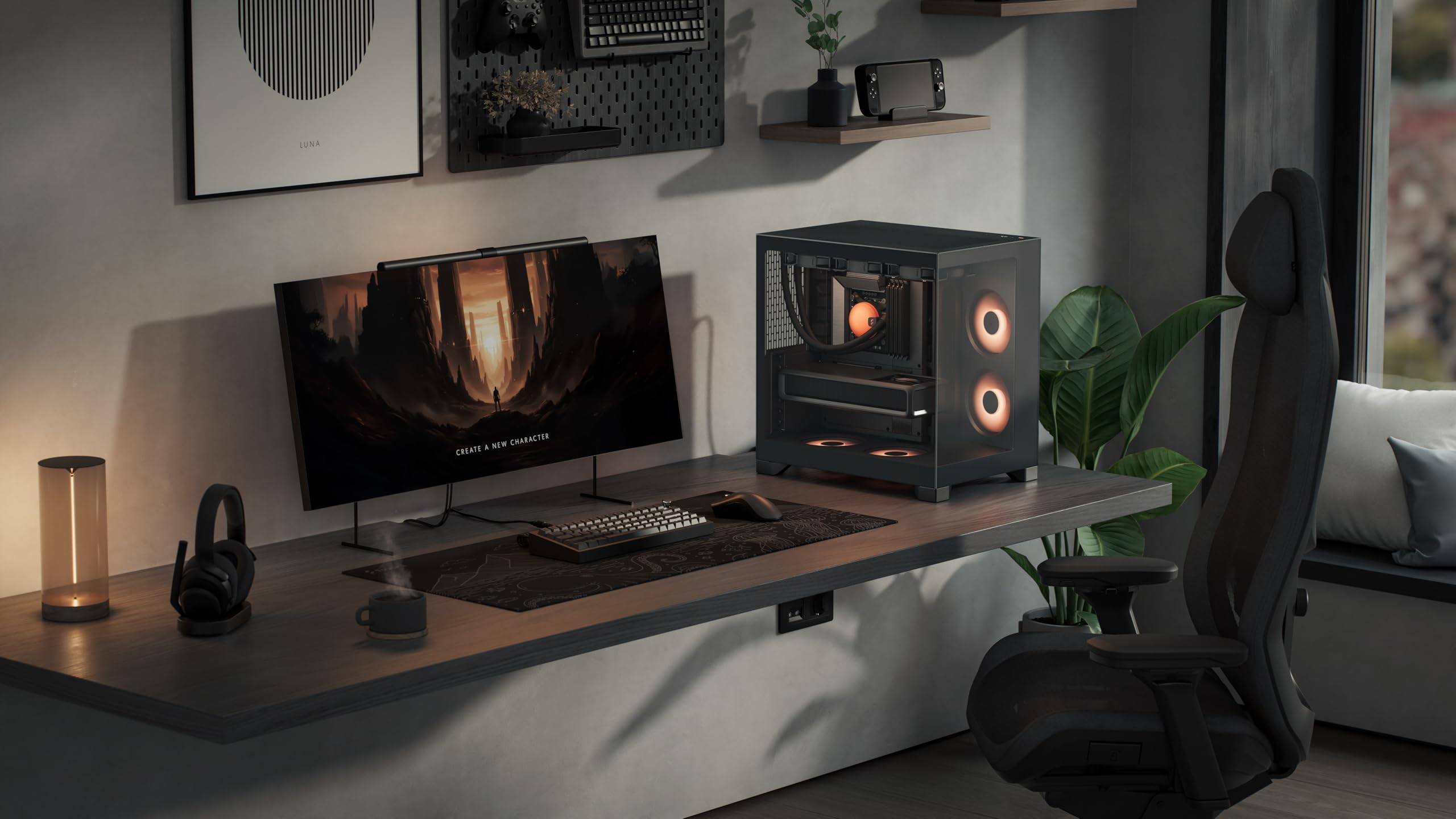 Fractal Design Pop 2 Vision Black RGB PC‑Gaming‑Gehäuse mit Panoramaglas – Dual‑Kammer‑Design – 4 RGB‑Reverse‑Lüfter – ATX/E‑ATX/mATX/ITX 2