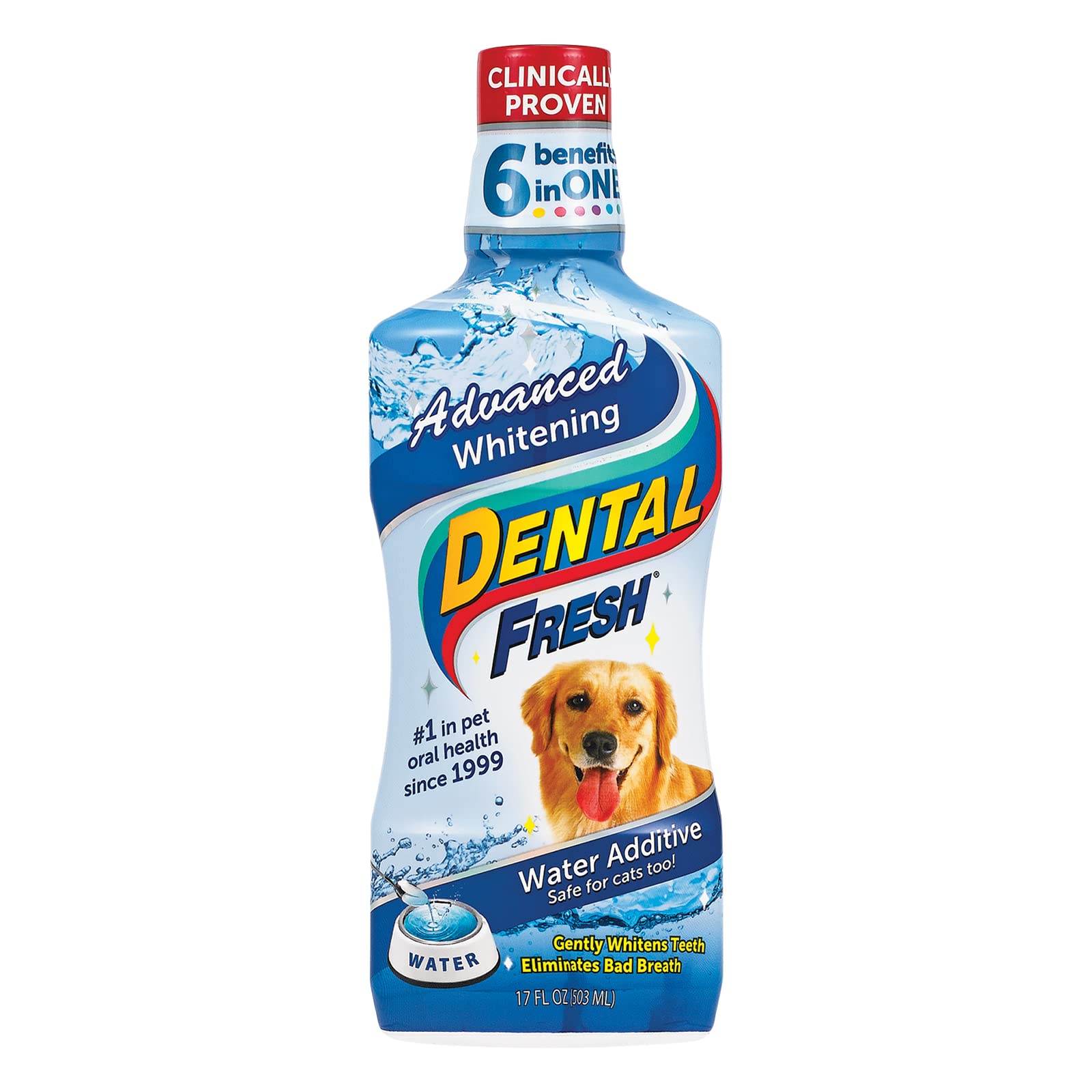 Dental Fresh Advanced Whitening Water Additive, 17oz Dog Breath