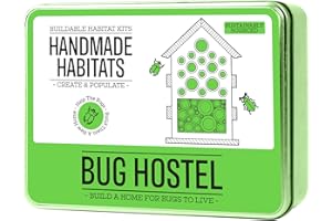Gift Republic Handmade Habitats Personalised Bug Hostel Kit with 6-Pack Colouring Wooden Pencils, Multicolour