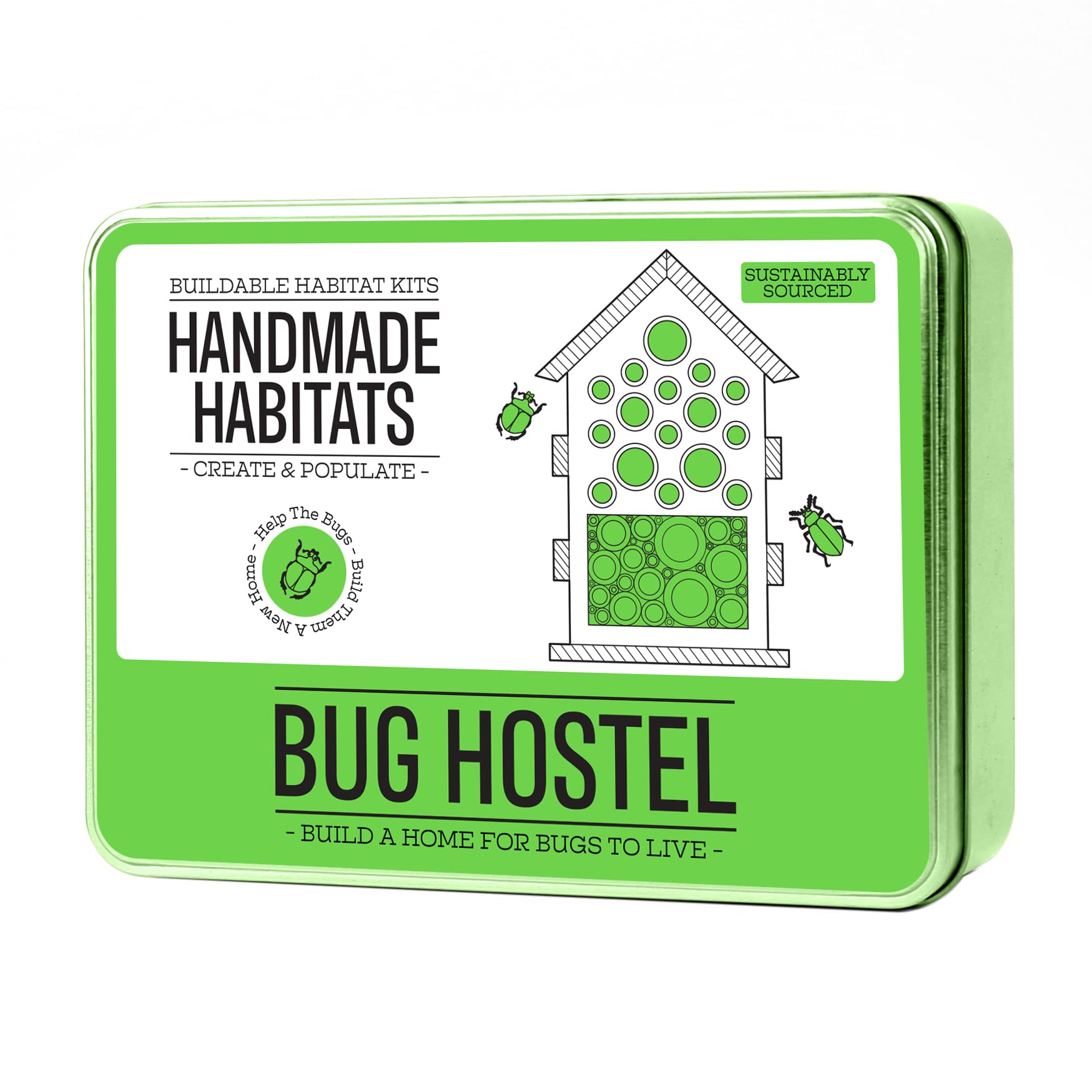 Gift Republic Handmade Habitats Personalised Bug Hostel Kit With 6-pack Colouring Wooden Pencils