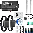 iMounTEK Electric Dog Fence System Electric Fence for Dogs Pet Tone Shock Boundary Containment Water Resistant Collar Receiver for Small Medium Large Dog