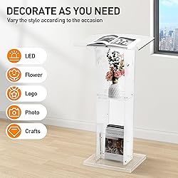 Rengue Acrylic Podium Stand, Pulpit for Churches