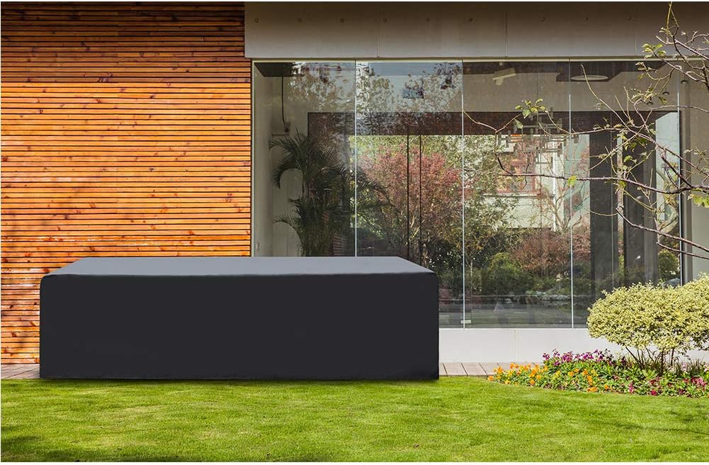 SIRUITON 213x132x74cm Garden Furniture Cover, Patio Garden Table Cover with Air Vent Waterproof, Windproof, Anti-UV - Image 4