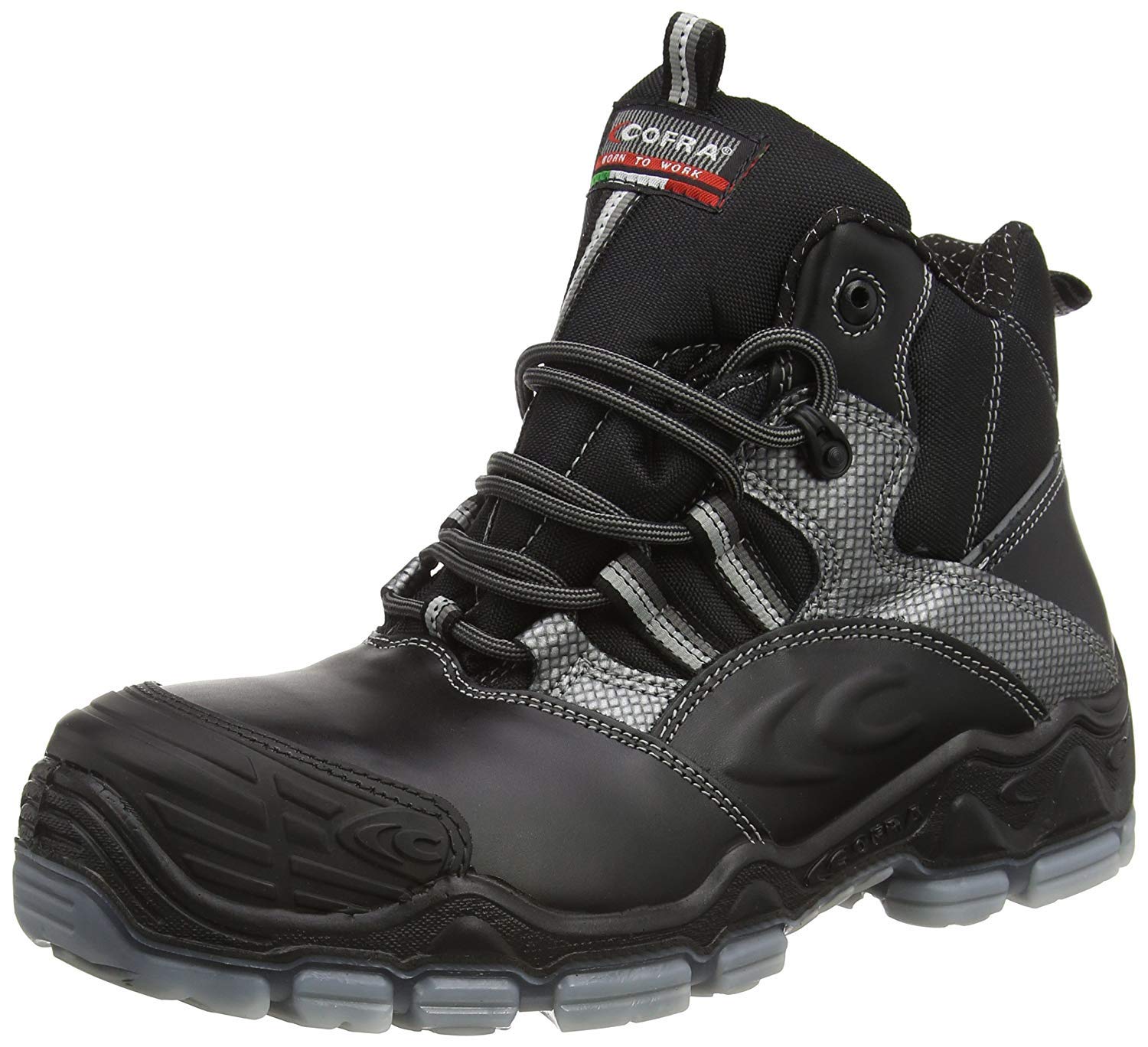 Cofra 20130-000.W46 Safety Shoes Modigliani S3 SRC Size 46 in Black
