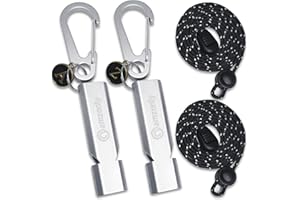 Amzonly Heart-Engraved Aluminum Emergency Whistles for Her/Him, A Pair of Custom-Initialed Whistles with Keychains and Neck Lanyards, for Lifeguard, Coaching, Hiking, EDC Outdoor, Sports, Multi Color