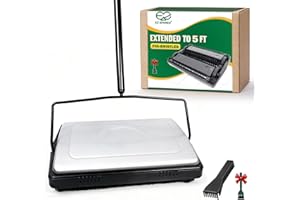 EZ SPARES Quiet Carpet Sweeper,Extended 5FT-4 Section Pole,Floor Sweeper Horsehair Roller Brush,Suitable for Carpet Cleaning 