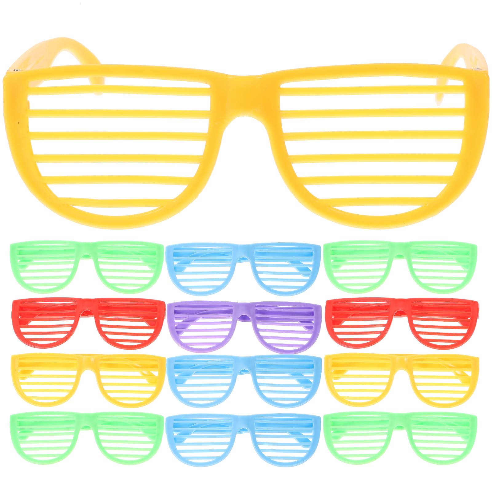 USHOBE Travel Accessories 24pcs Christmas Shutter Shades Glasses Sunglasses Eyewear Retro Rock Star Disco Dress- Up Party for Kids& Adults Christmas Gifts