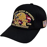250 Anniversary USA hat, Patriotic Embroidered Baseball Cap, Patriot Cap 1776-2026 Bicentennial Gift for Men & Women