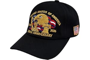 GENERIC 250th Anniversary USA Hat, Patriotic Embroidered Baseball Cap, Patriot Cap 1776-2026 Bicentennial Gift for Men & Women