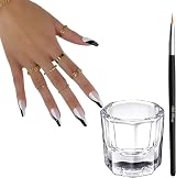 Glamified Crystal Clear Acrylic Liquid Powder Dappen Dish & Tint Brush for view 4