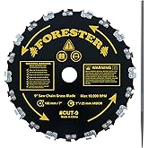 Forester Chainsaw Brush Cutter Blade + File Set - 9in x 20 Teeth | Fits Most Straight Shaft Trimmers | Conversion Kit Sold Se