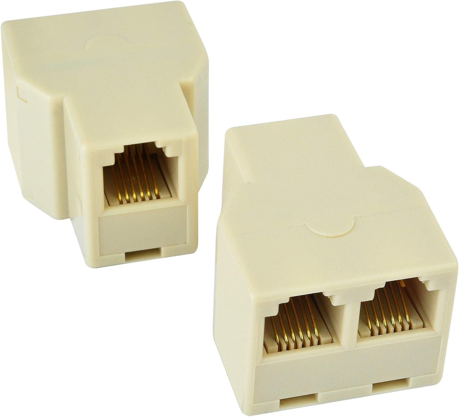 Phone Jack Splitter, RJ12 6P6C 1 Female to 2 Female Phone Line Splitter