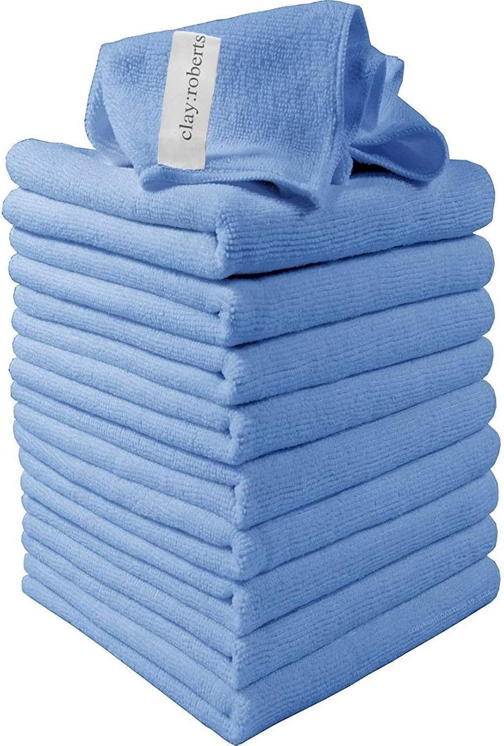 Clay Roberts Microfibre Cleaning Cloths 40x30cm Pack of 10 Blue