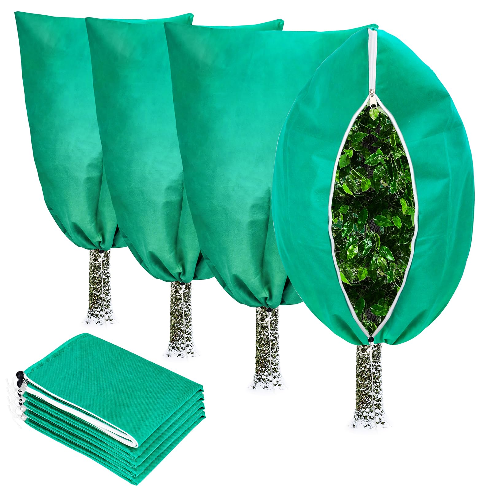 Hysagtek Garden Fleece Plant Frost Protection 4 Pack 80 X 120cm Plant Fleece Frost Protection 80gms Plant Covers Freeze Protection Winter Garden Fleece Plant Frost Protection Garden Fleece Bags