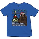 is This Jolly Enough Bigfoot Christmas Youth T-Shirt Funny Sasquatch Legend Ugly Sweater Party Dead Inside Kids
